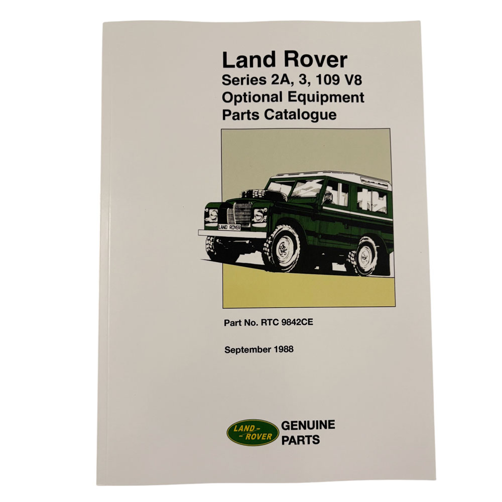 Land Rover Series 2A 3 109 V8 Optional Equipment Parts Catalogue  ISBN9781855202870 